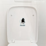 Flush Racism Toilet Cat Sticker