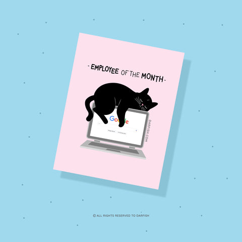 Employee of the month cat Postcard