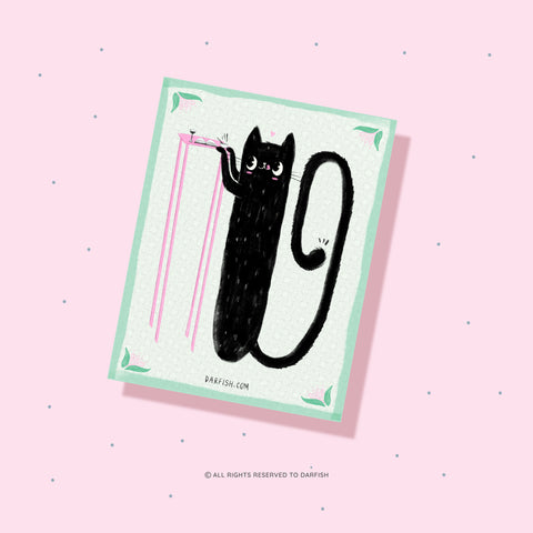 PASSOVER Cat Postcard - New!