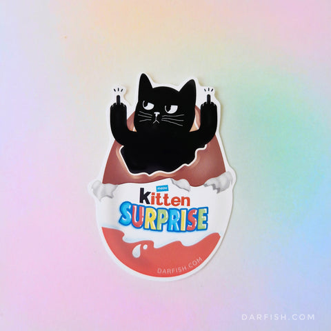 Kitten Surprise Cat Sticker
