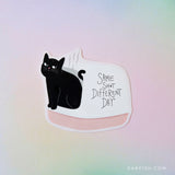 Same Sh*t Different Day Cat Sticker