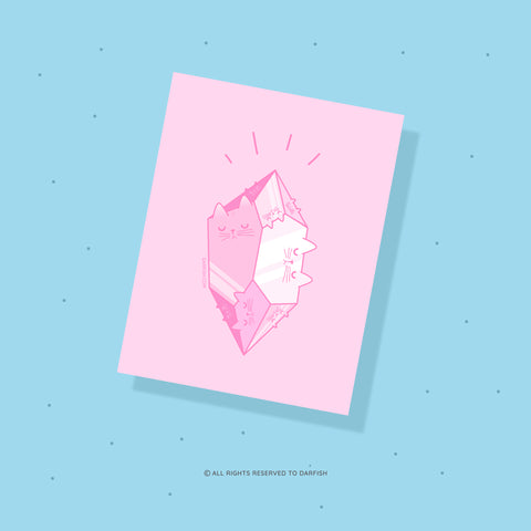 Diamond Cats Postcard