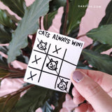 Cat always wins! sticker