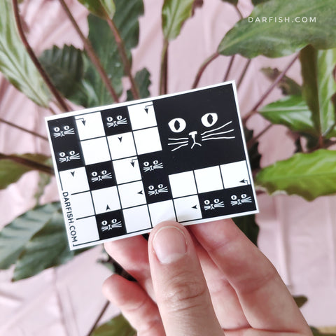 Crosswords cats Sticker