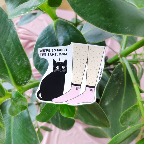 Hairy Friends Cat Sticker