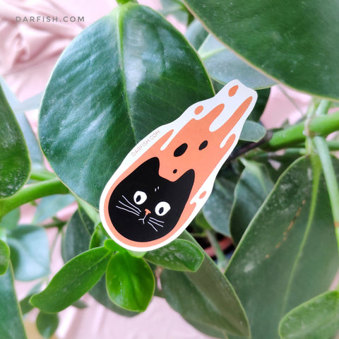 Meteor Cat Sticker