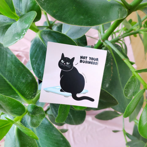 Not your Business Cat Sticker