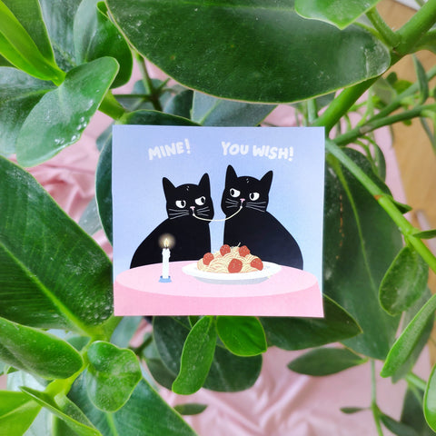 Romantic Dinner Cat Sticker