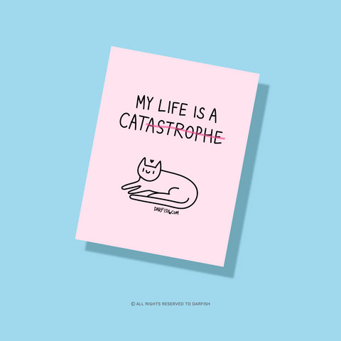 Catastrophe Cat Postcard