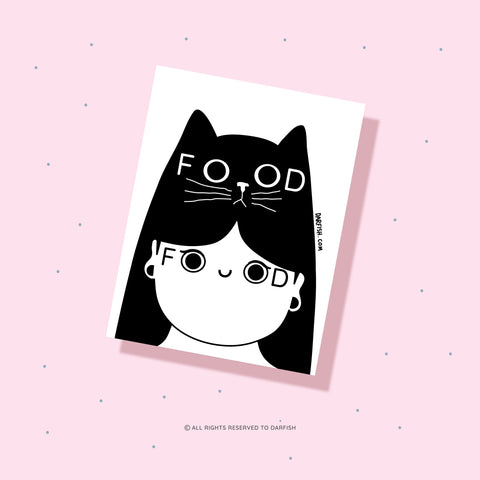 Food cat Postcard