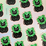 Plant Face Cat Sticker