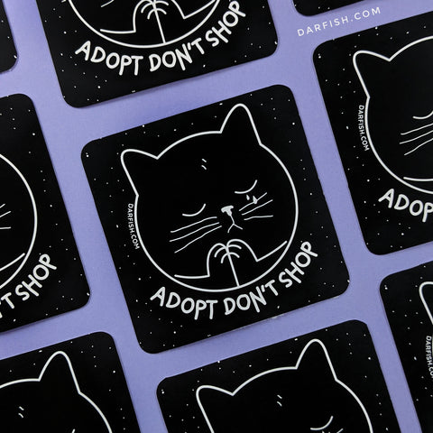 Adopt don't shop cat Sticker