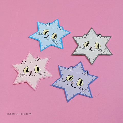 Star David cat Sticker